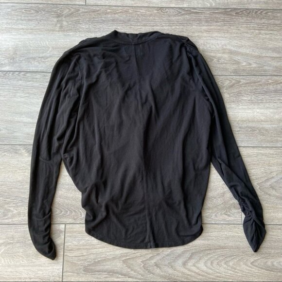 Anthropologie Maeve Melissa Draped Black Top - Picture 9 of 10